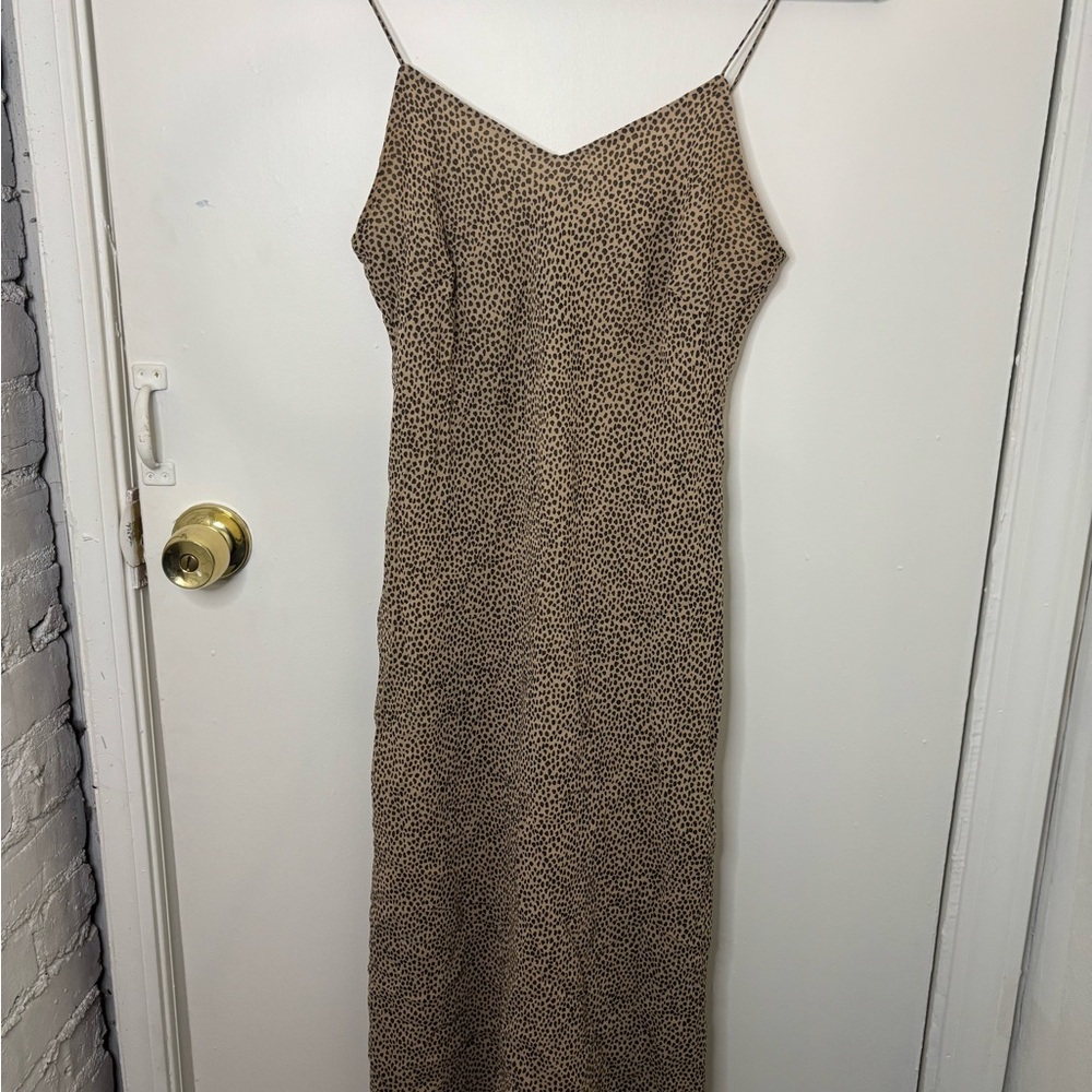 Ann Taylor Strapless Leopard Print Dress - Picture 2 of 7